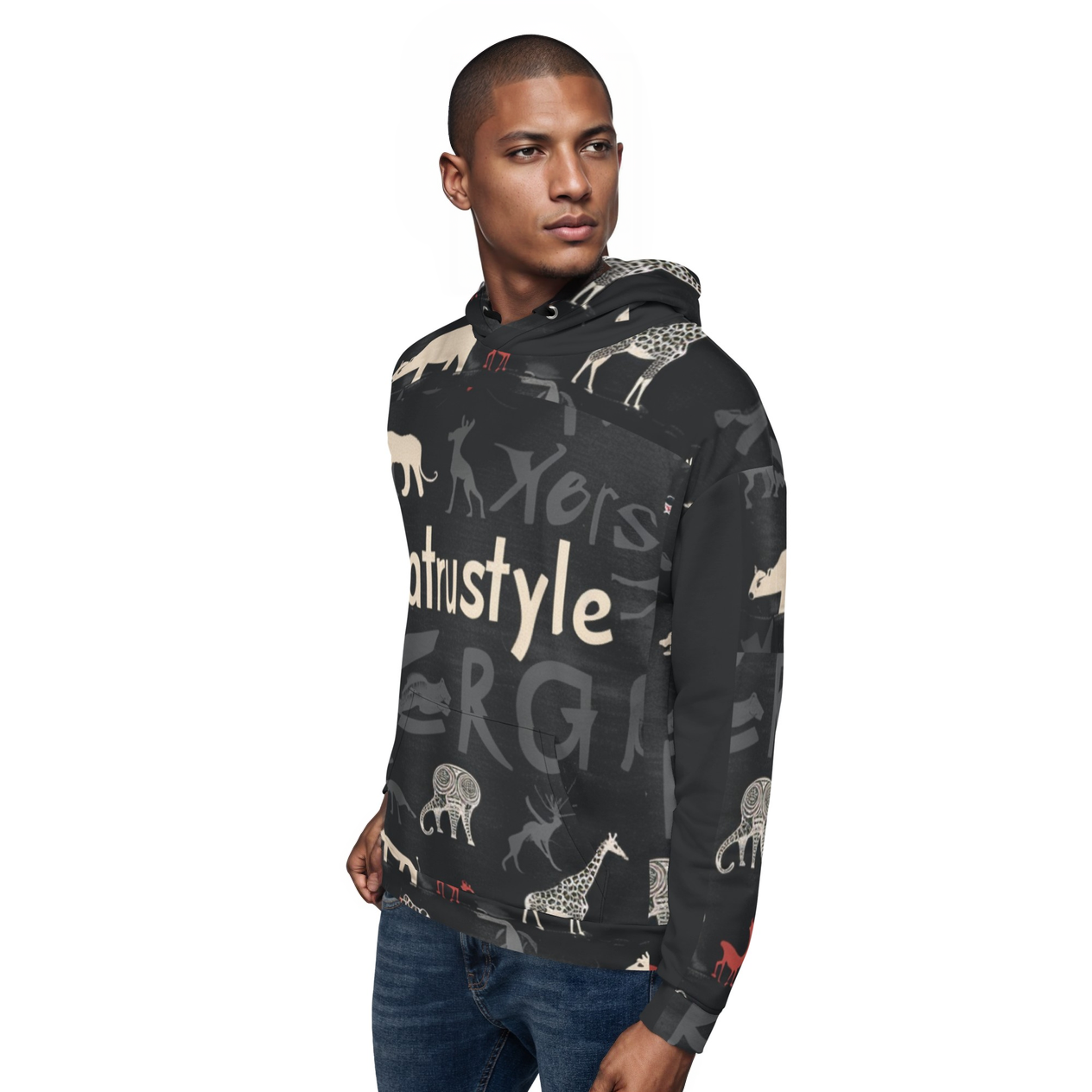 Animal Pattern Brand Hoodie