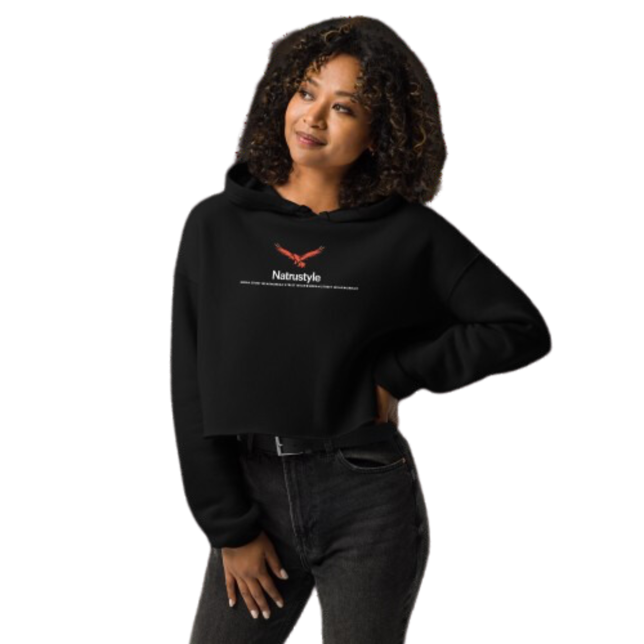 Black Brand Crop-top Hoodie