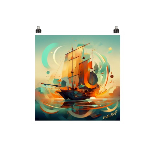 Abstract ship Poster