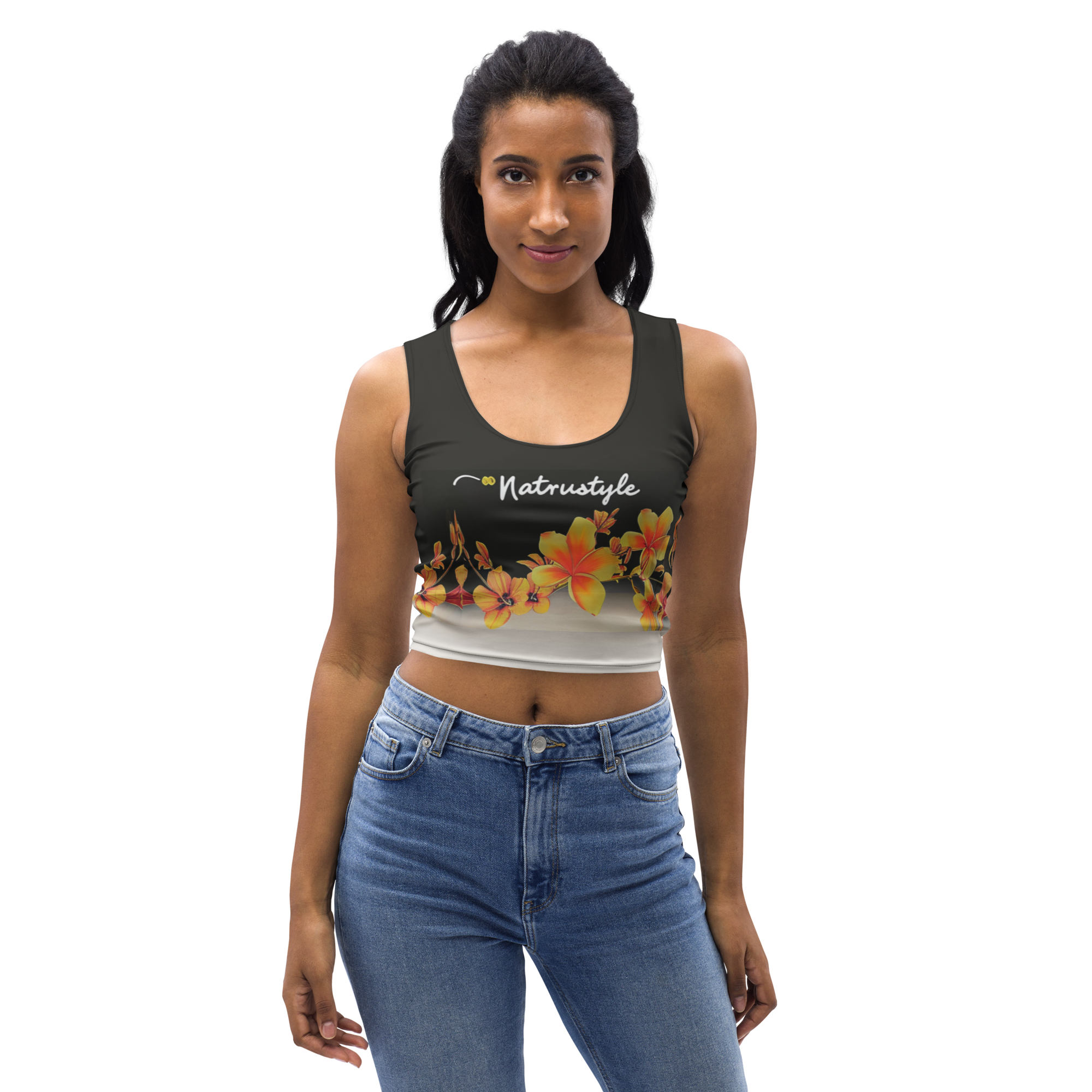 Yellow Flower Crop Top