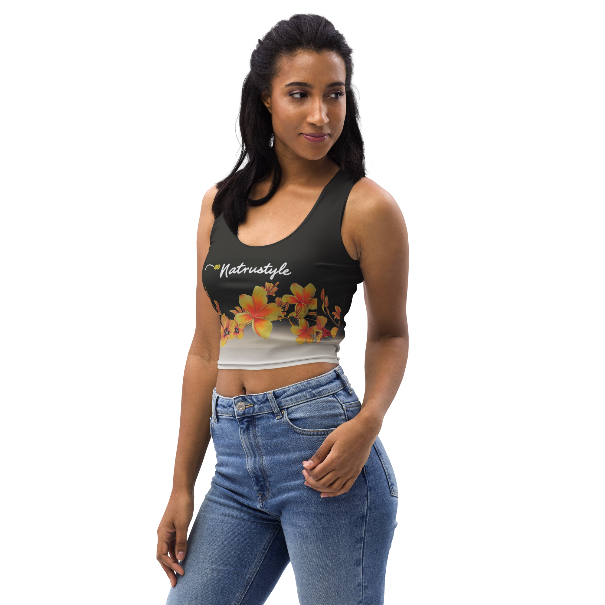 Yellow Flower Crop Top