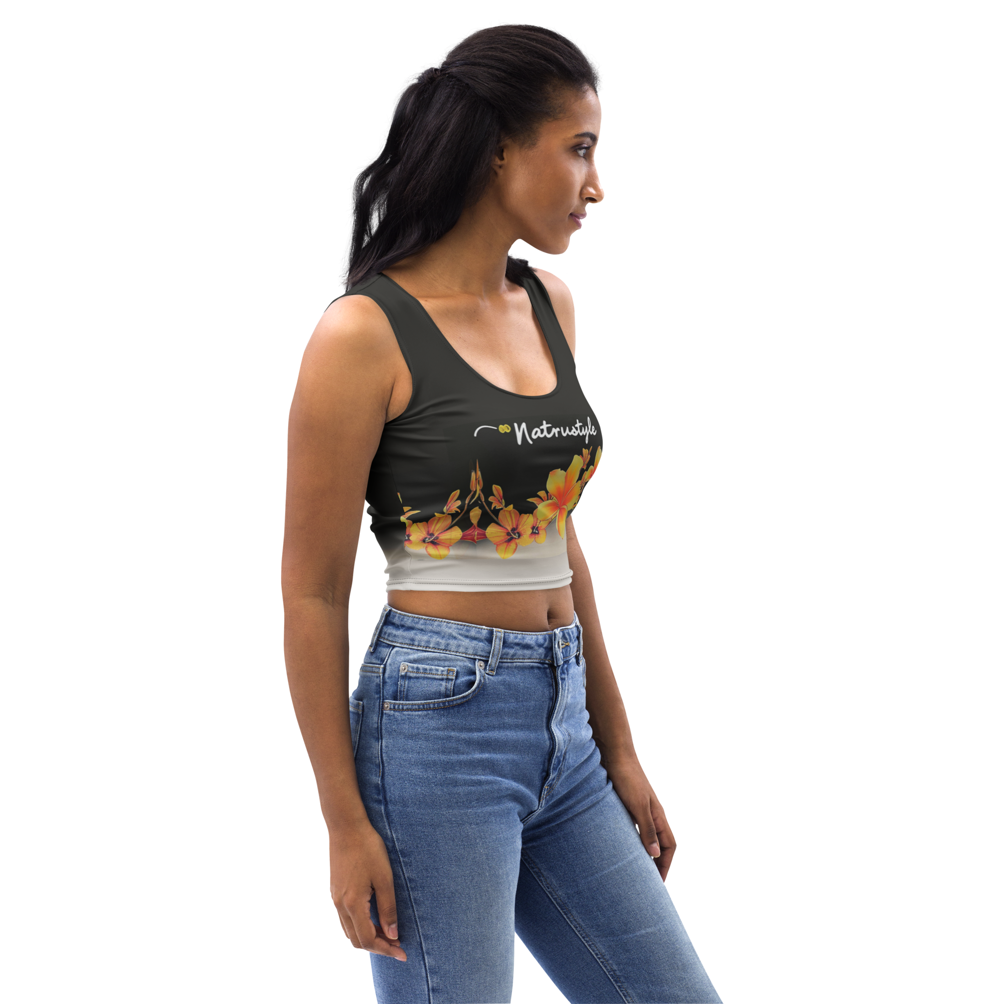 Yellow Flower Crop Top