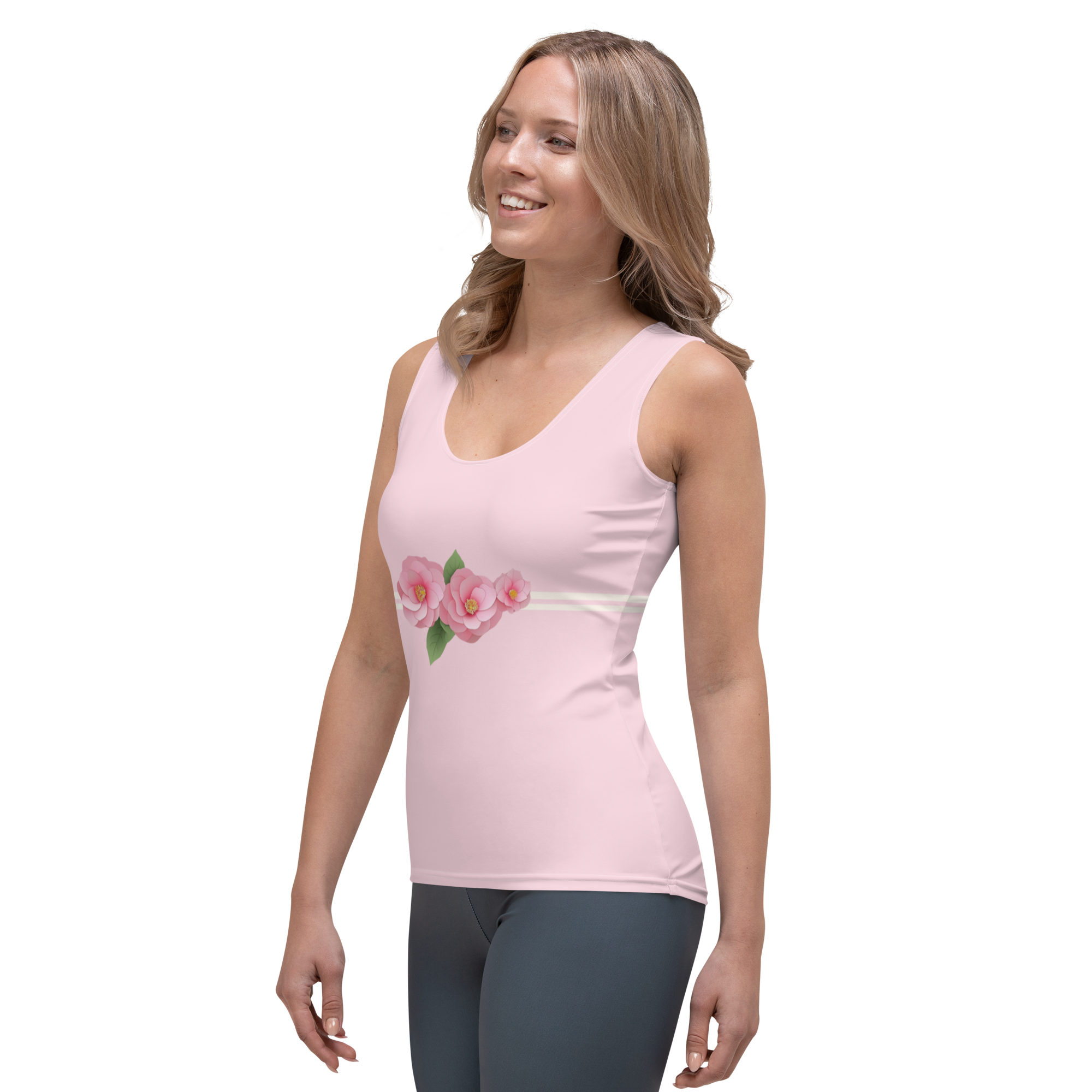 Soft, Pink Rose Tank Top