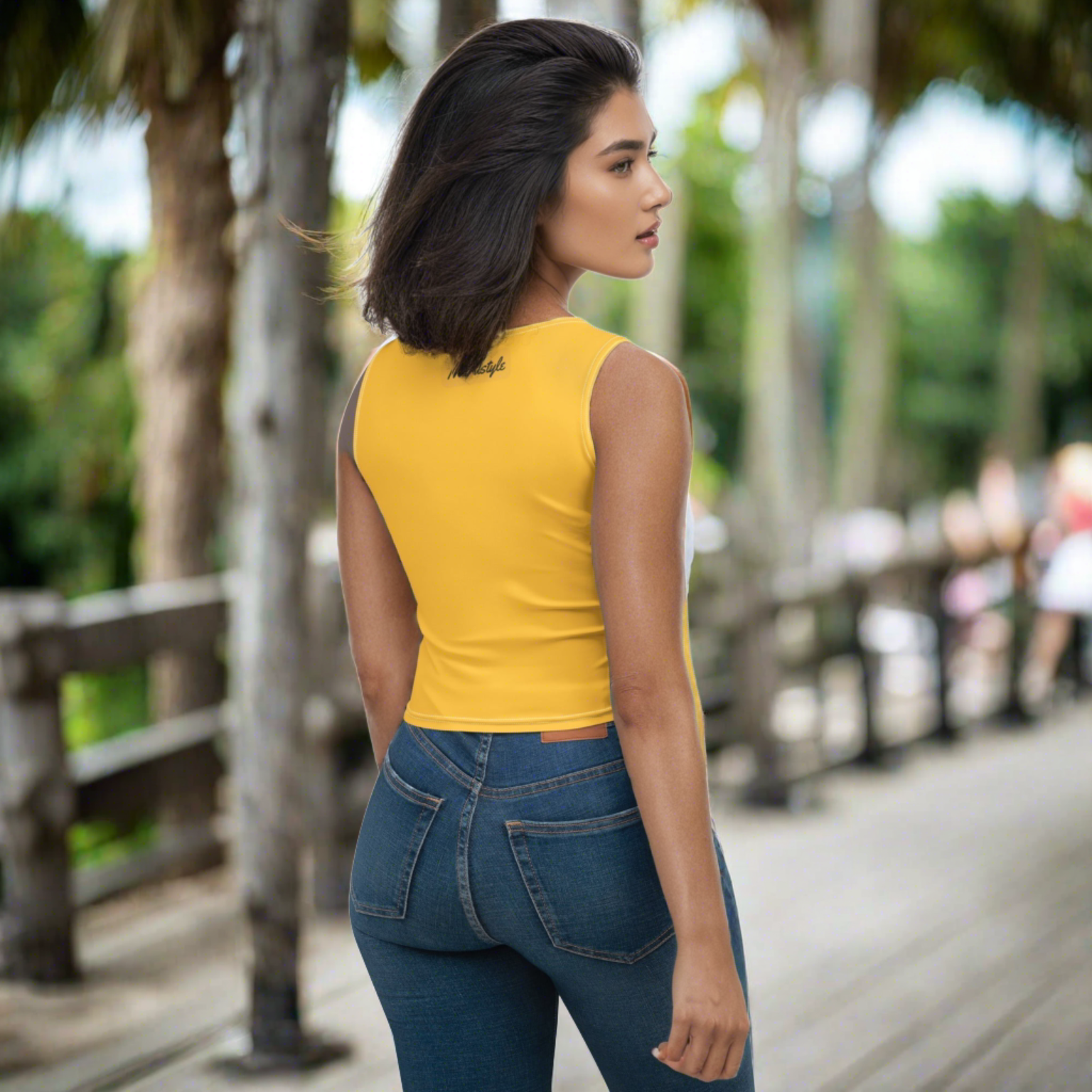 Orange Hue Floral Crop Top