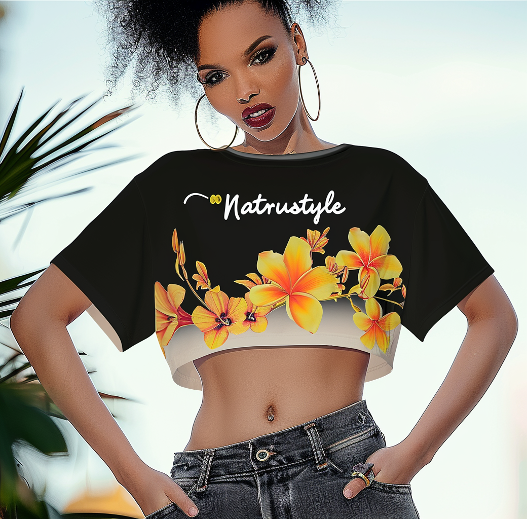 Yellow Flower Crop Top