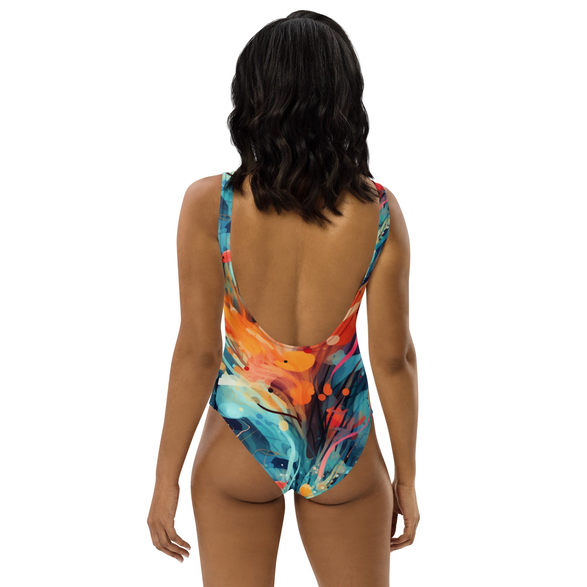 Abstract sea One-Piece Swimsuit NaTruStyle