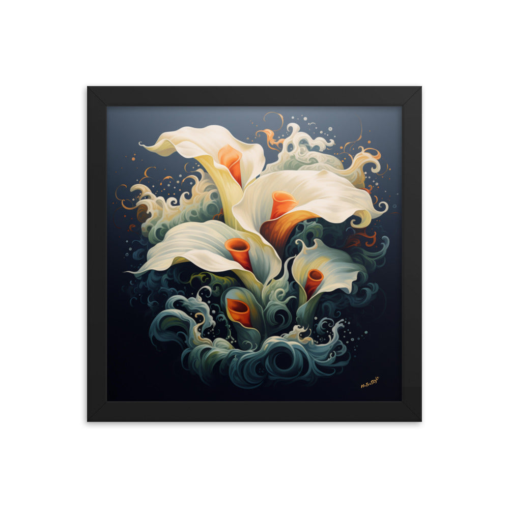 Calla Lilies framed poster NaTruStyle