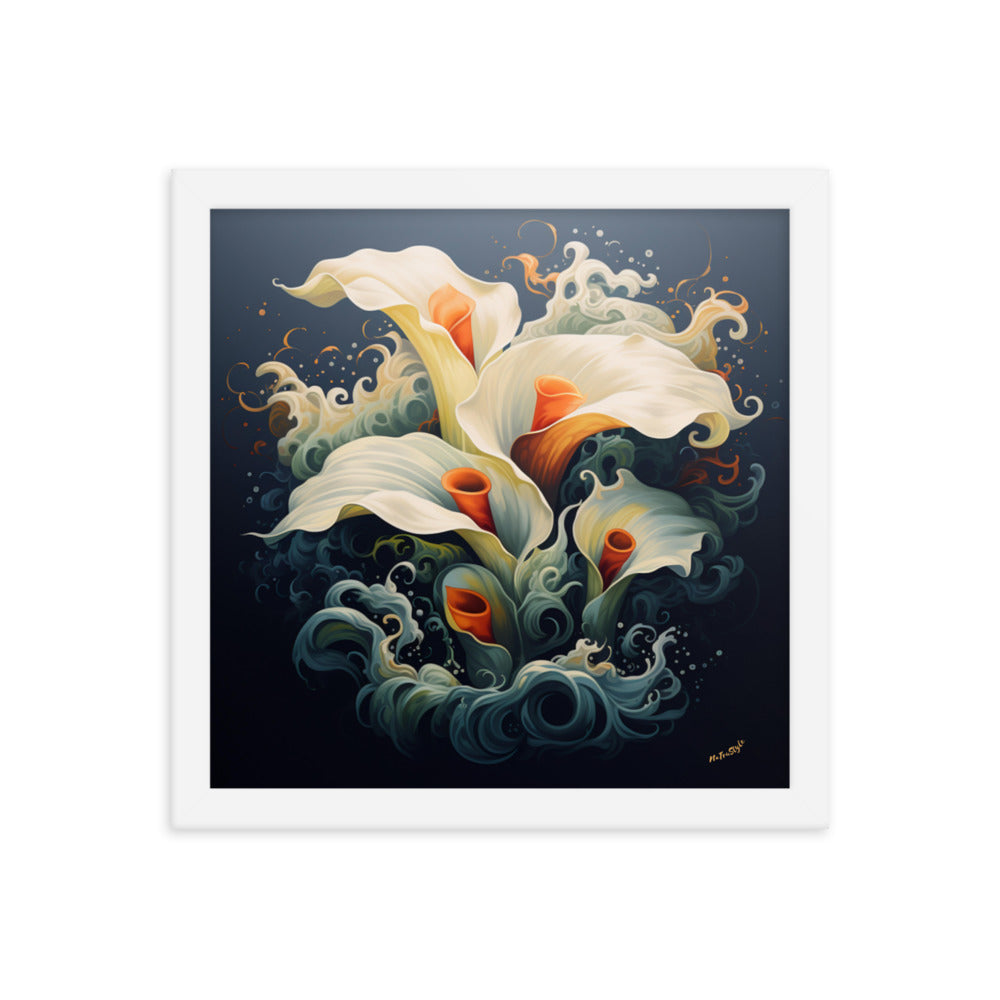 Calla Lilies framed poster NaTruStyle