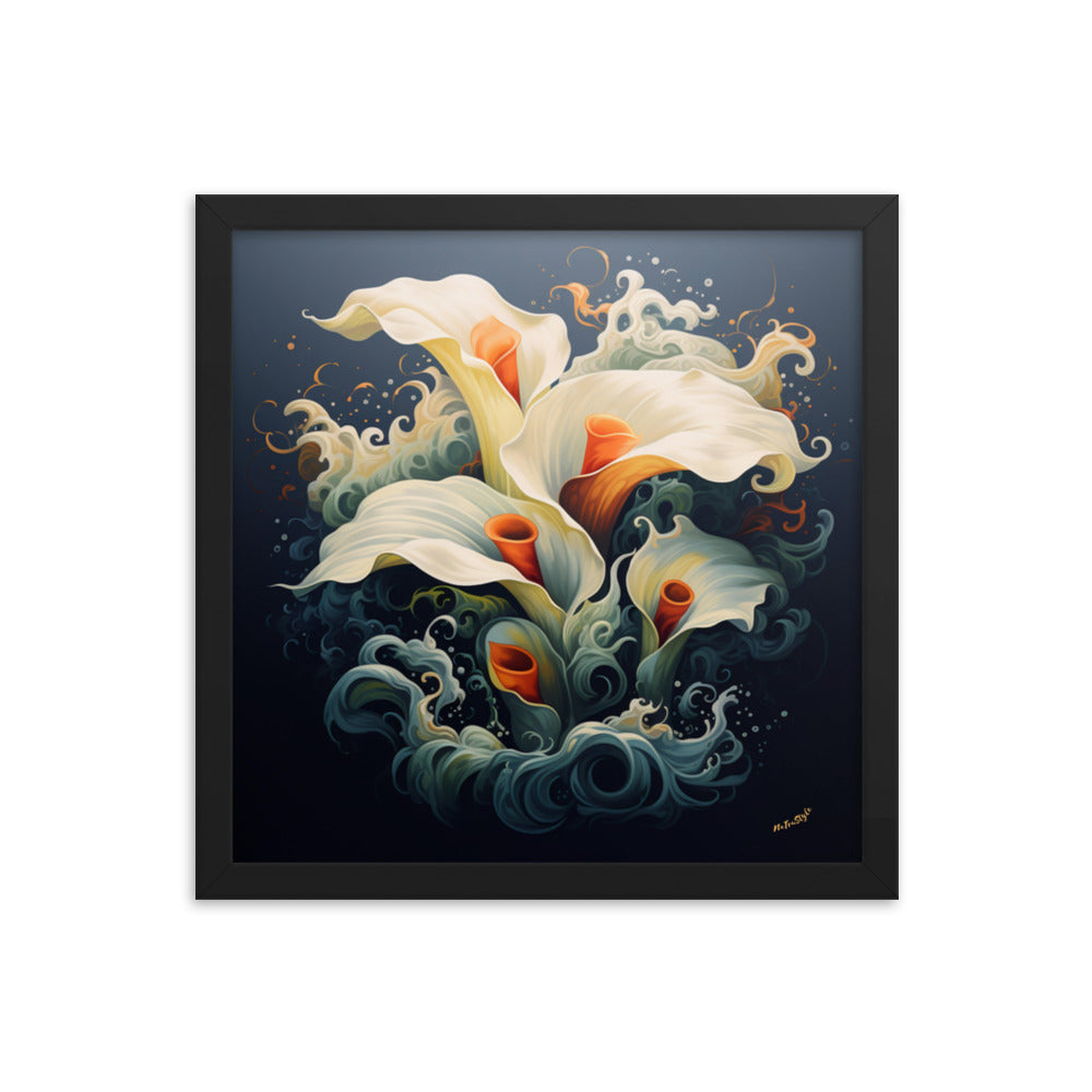 Calla Lilies framed poster NaTruStyle