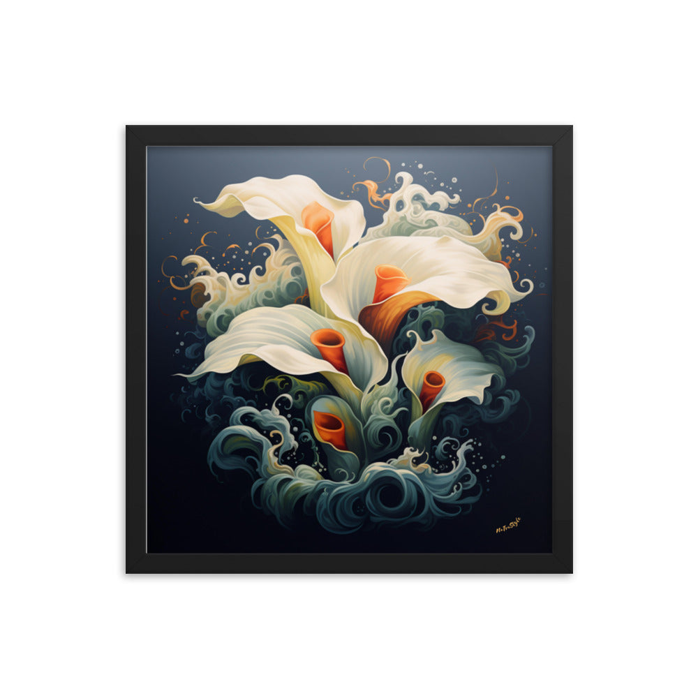 Calla Lilies framed poster NaTruStyle