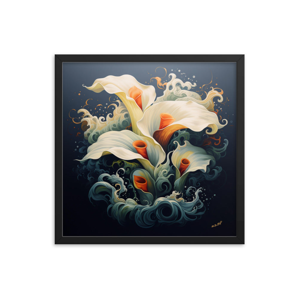 Calla Lilies framed poster NaTruStyle