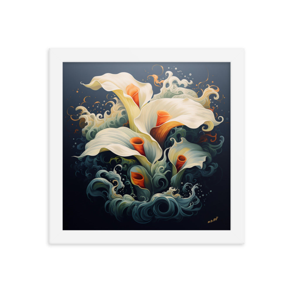 Calla Lilies framed poster NaTruStyle