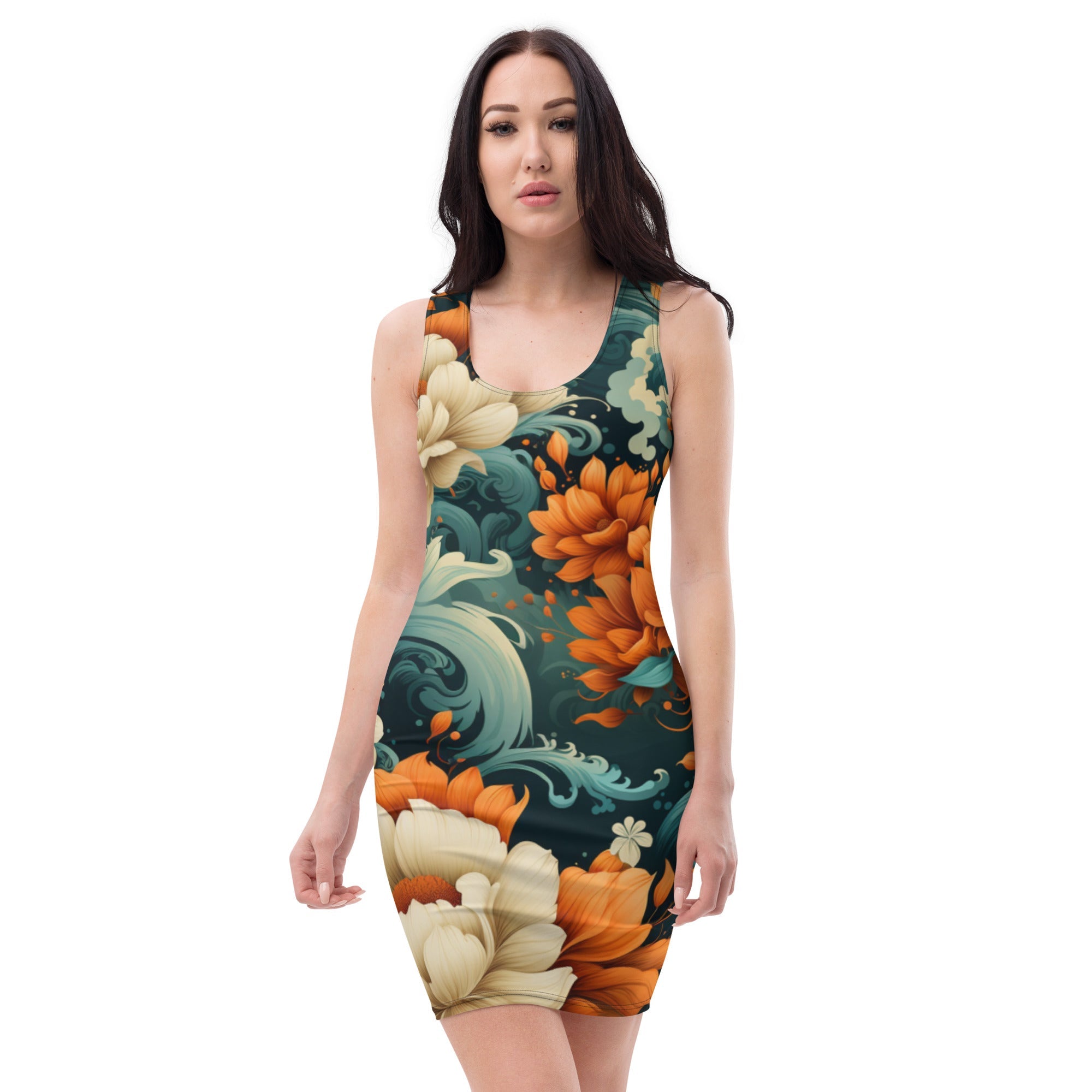 Floral Wind Sublimation Cut & Sew Dress NaTruStyle